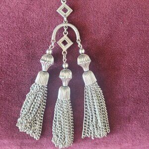 VINTAGE 60s CROWN TRIFARI FUNKY FRINGE TASSLE STATEMENT NECKLACE